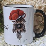 ST201 Schwarzwaldtasse Zum Kuckuck schwarzer Rand schwarzer Henkel
