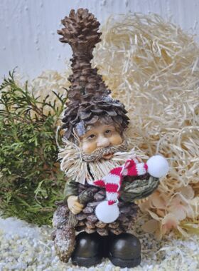 Zapfenwichtele Rottweil mit Schal, Zapfen und Zapfenkorb