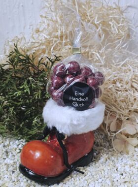 Winterstiefel Stuttgart mit Johannisbeeren in weißer Schokolade