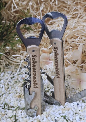 MSS1000 Korkenzieher, Flaschen&ouml;ffner,Messer mit Holzgriff