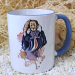 NAT10021 Narrentasse Altnarro blauer Henkel blauer Rand