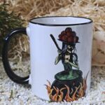 SCHWT2007 Hexentasse schwarzer Rand schwarzer Henkel