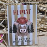 Schwa1002 Windlicht im Schwarzwaldlook Bollenhutkuh