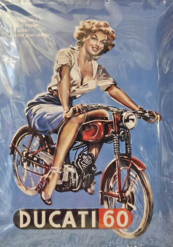 BLS1005 Blechschild Ducati 60