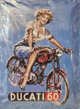 Blechschild Ducati 60