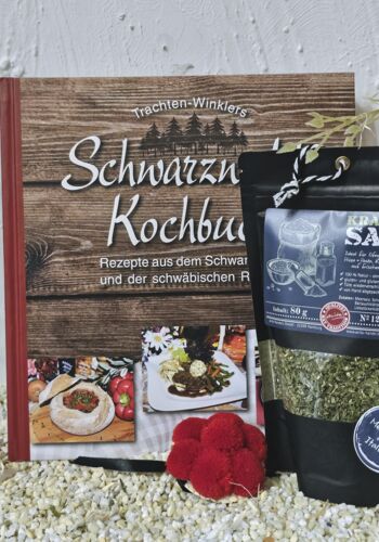KBMG1005 Schwarzwaldkochbuch mit Kr&auml;utersalz Salz und Bollenhut