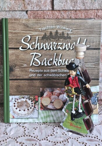 KB10012 Schwarzw&auml;lder Backbuch mit Kirschlik&ouml;r B&auml;umle Magnet Schwarzwaldbub
