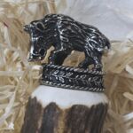 TRF1000 Trachtenflascherl echt Hirschhorn mit Wildsau