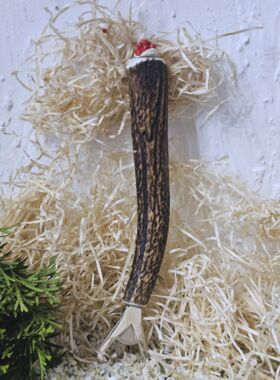 Flaschen&ouml;ffner echt Hirschhorn mit Bollenhut
