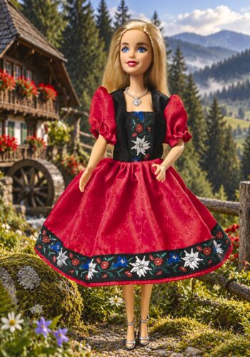 SCHM1000 Schwarzwaldmarie im Dirndlkleid rot