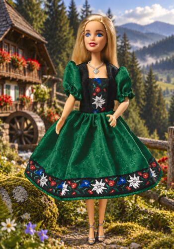 SCHM1001 Schwarzwaldmarie im Dirndlkleid gr&uuml;n
