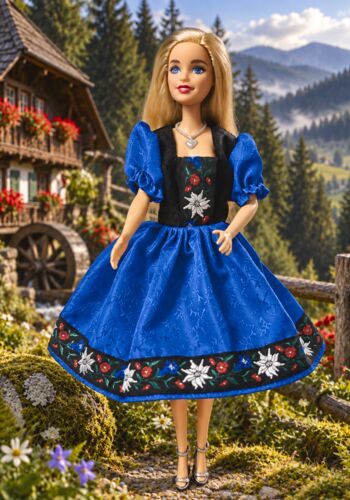 SCHWK1002 Schwarzwald Dirndlkleid Peggy blau